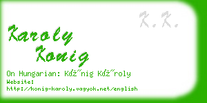 karoly konig business card